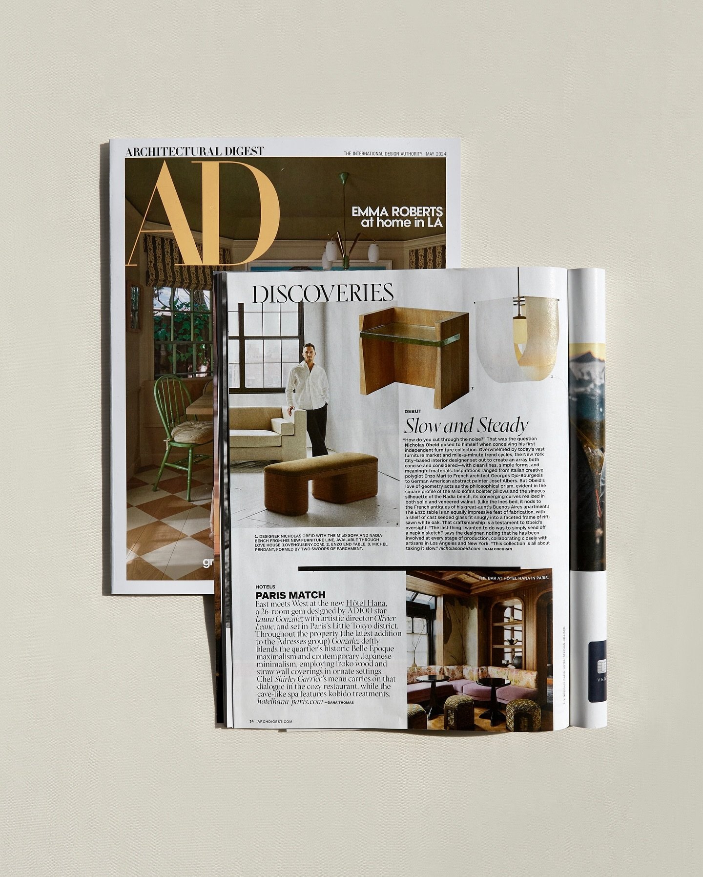 On newsstands today! The debut of my studio&rsquo;s furniture in May 2024 Architectural Digest.

As written by @samuelcochran, I&rsquo;ve been involved at every stage of production, collaborating closely with artisans in Los Angeles and New York. Thi