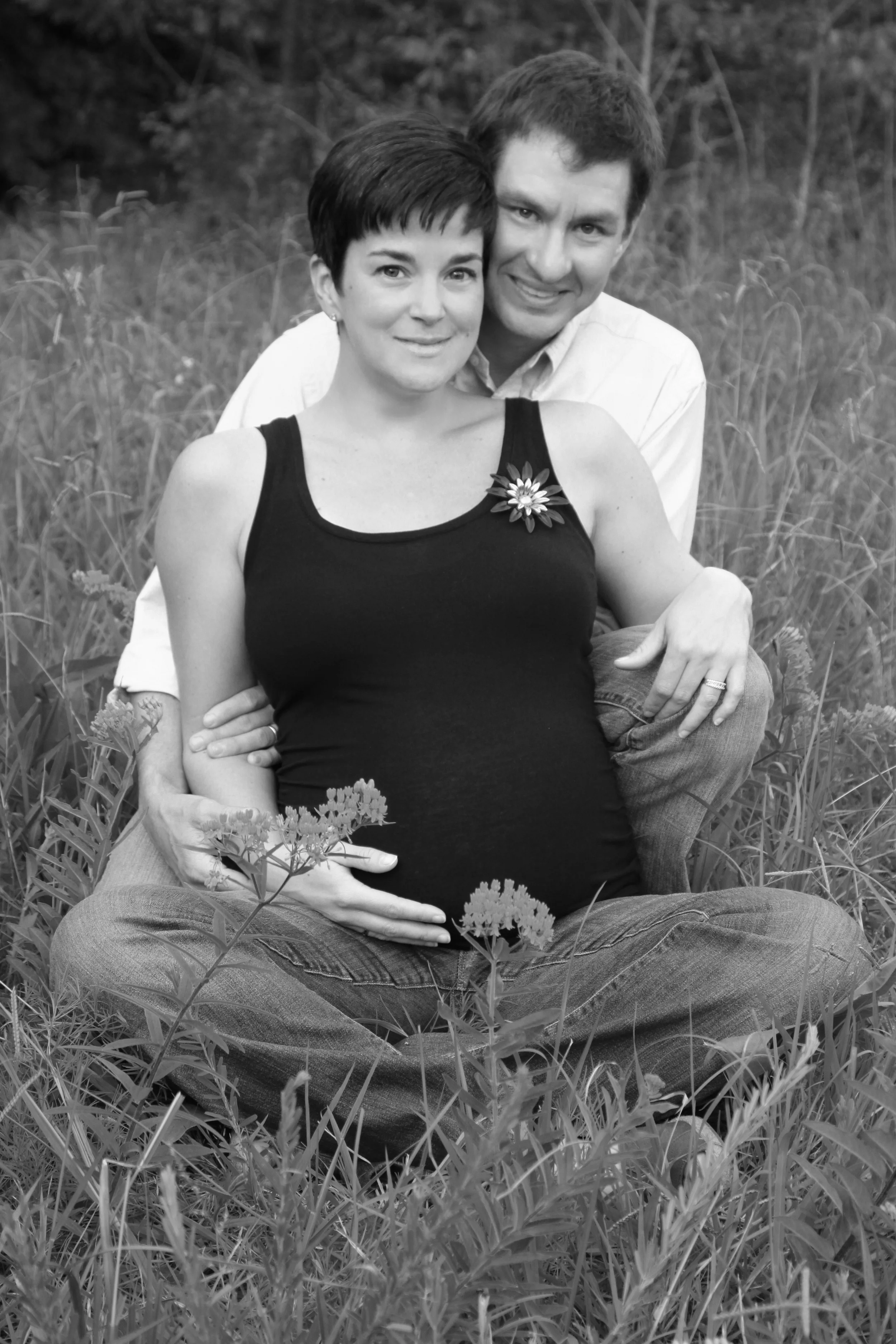 Susan and Chris in Field B&W.jpg