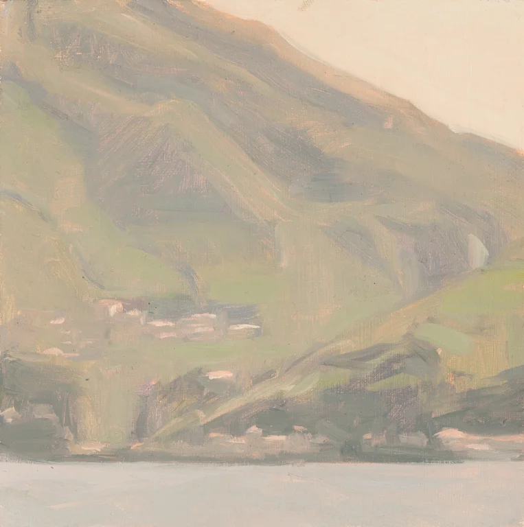   Varenna, Morning Light , 2015  oil on panel  6" x 6" 