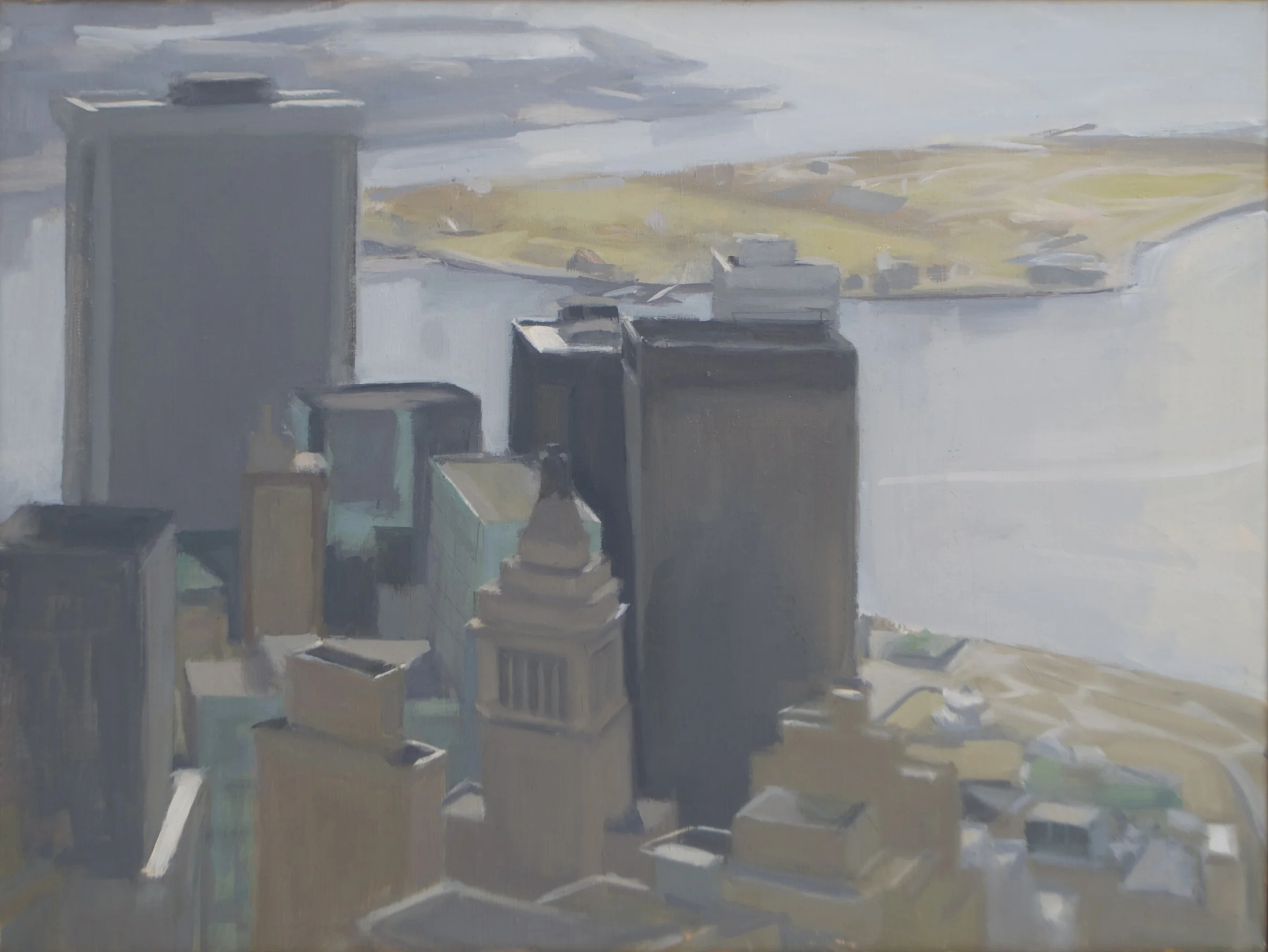   Governor's Island, Winter Light , 2014  oil on linen  12" x 16" 