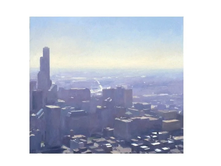   The Loop , 1990  Oil on canvas  19” x 21” 