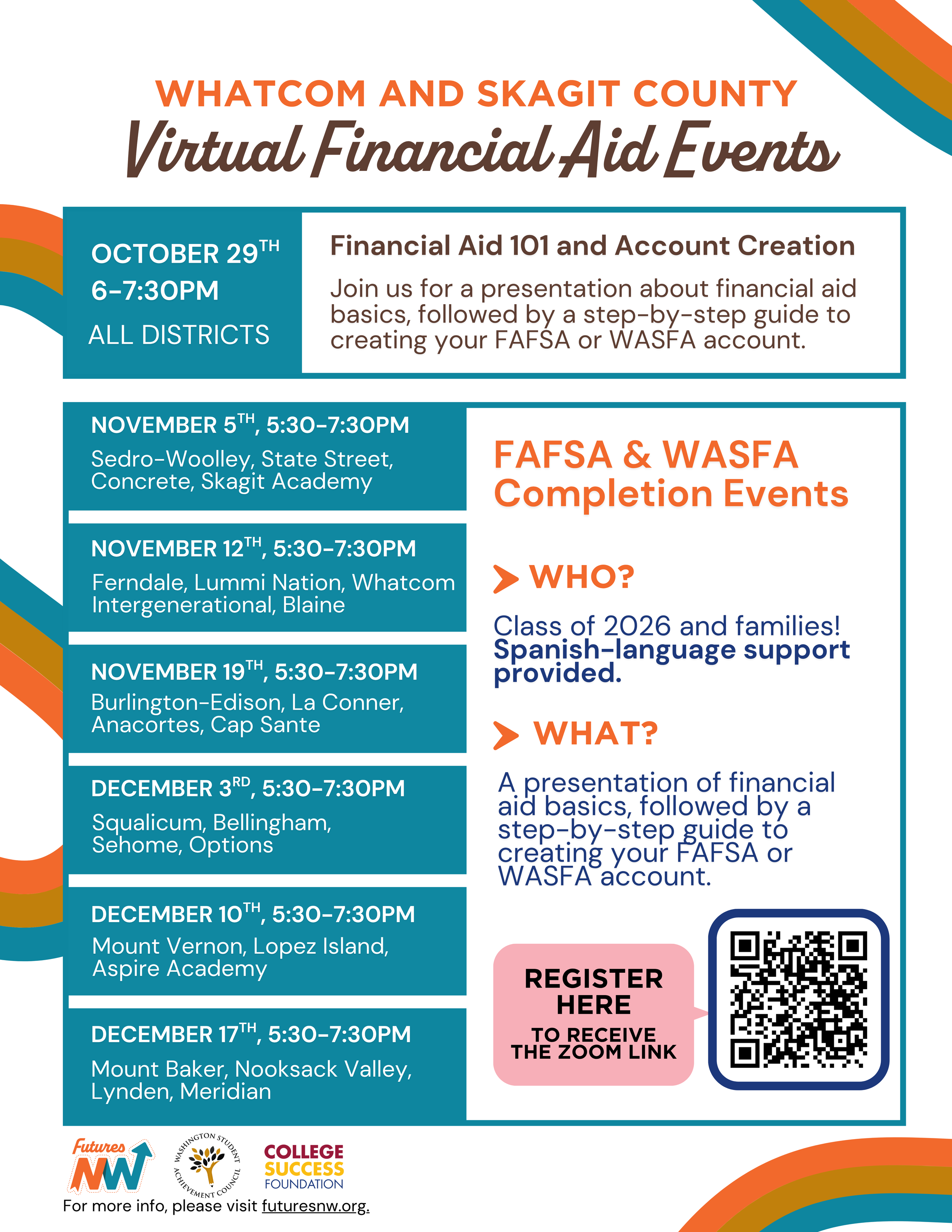Wacefa FAFSA and WASFA Completion Event (Mount Baker, Nooksack Valley, Lynden ...