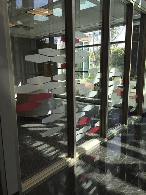 Custom window design enhances the LexisNexis office