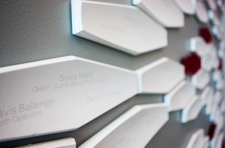 Close up of LexisNexis custom design