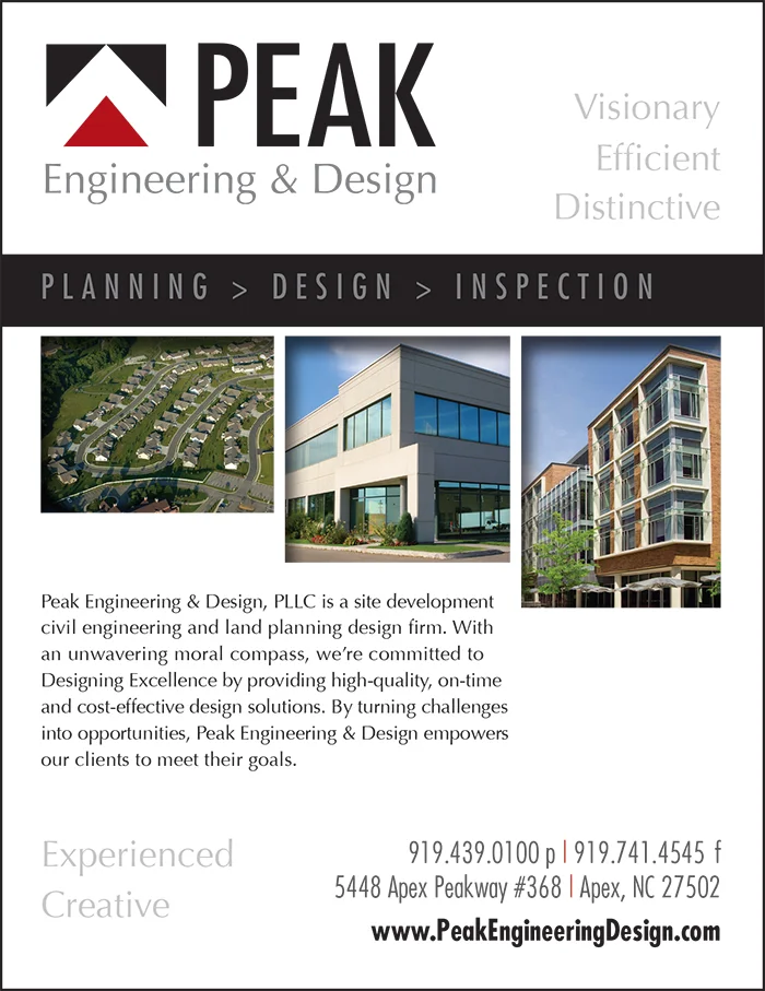 Peak Engineering branded poster