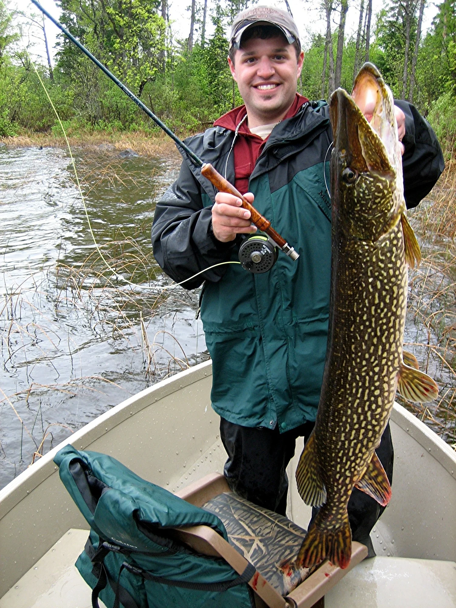 Pipestone Bay 42 inch Northern Pike on the Fly Rod