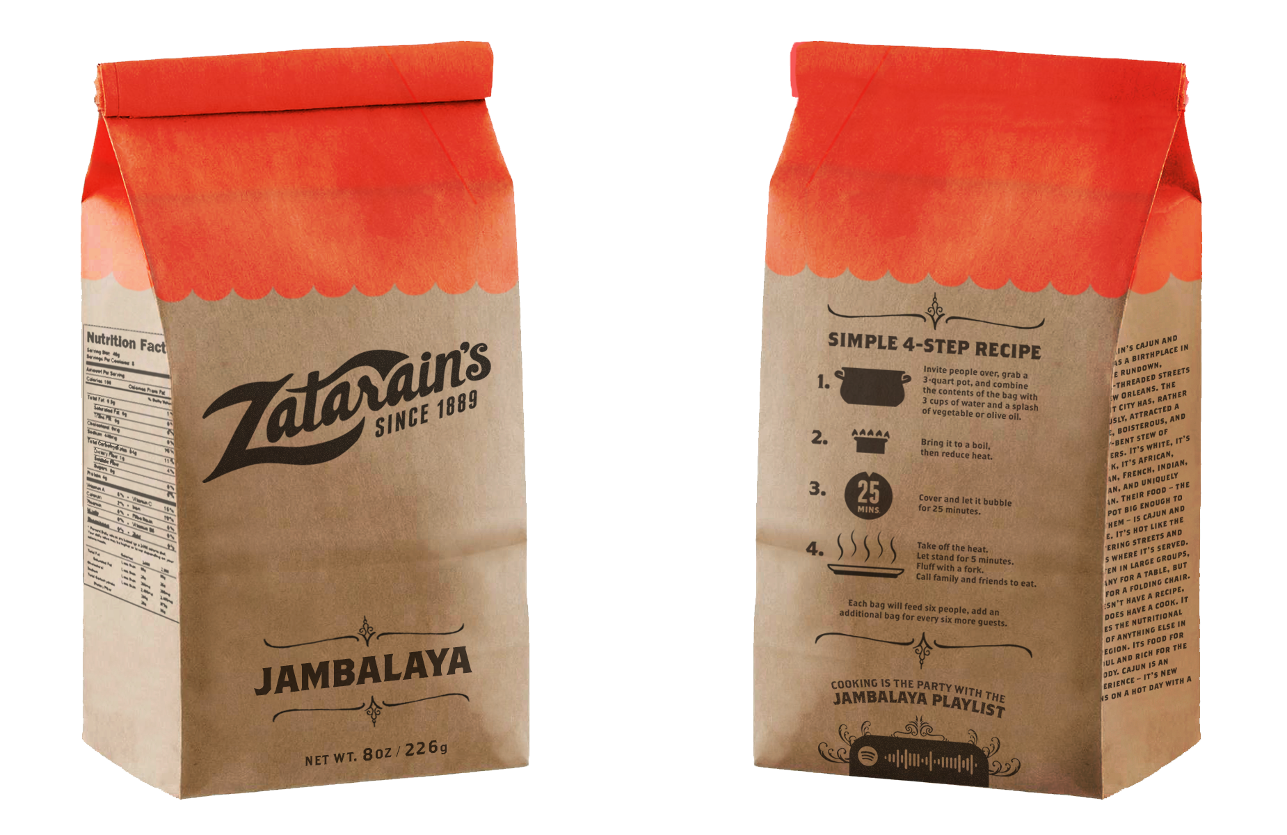 Redesigned packaging from a box to a bag
