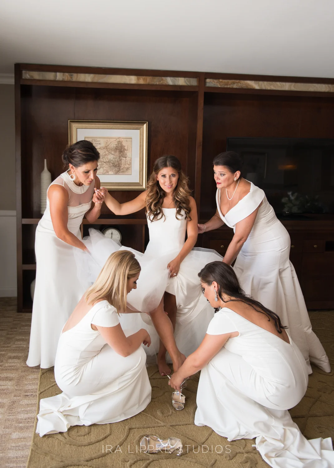 An All White Bridal Party