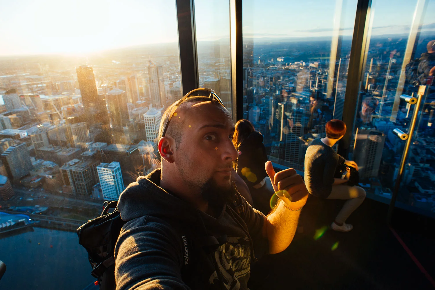 On top of the Eureka Tower, Melbourne
