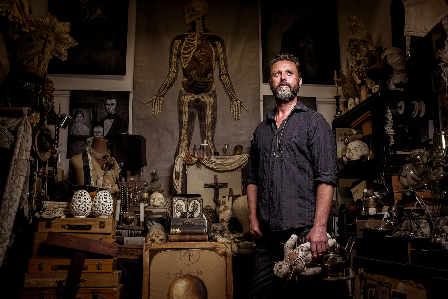 Andrew in his studio. 