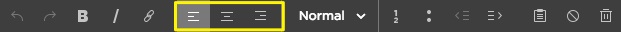 Left, Center & Right Text Alignment
