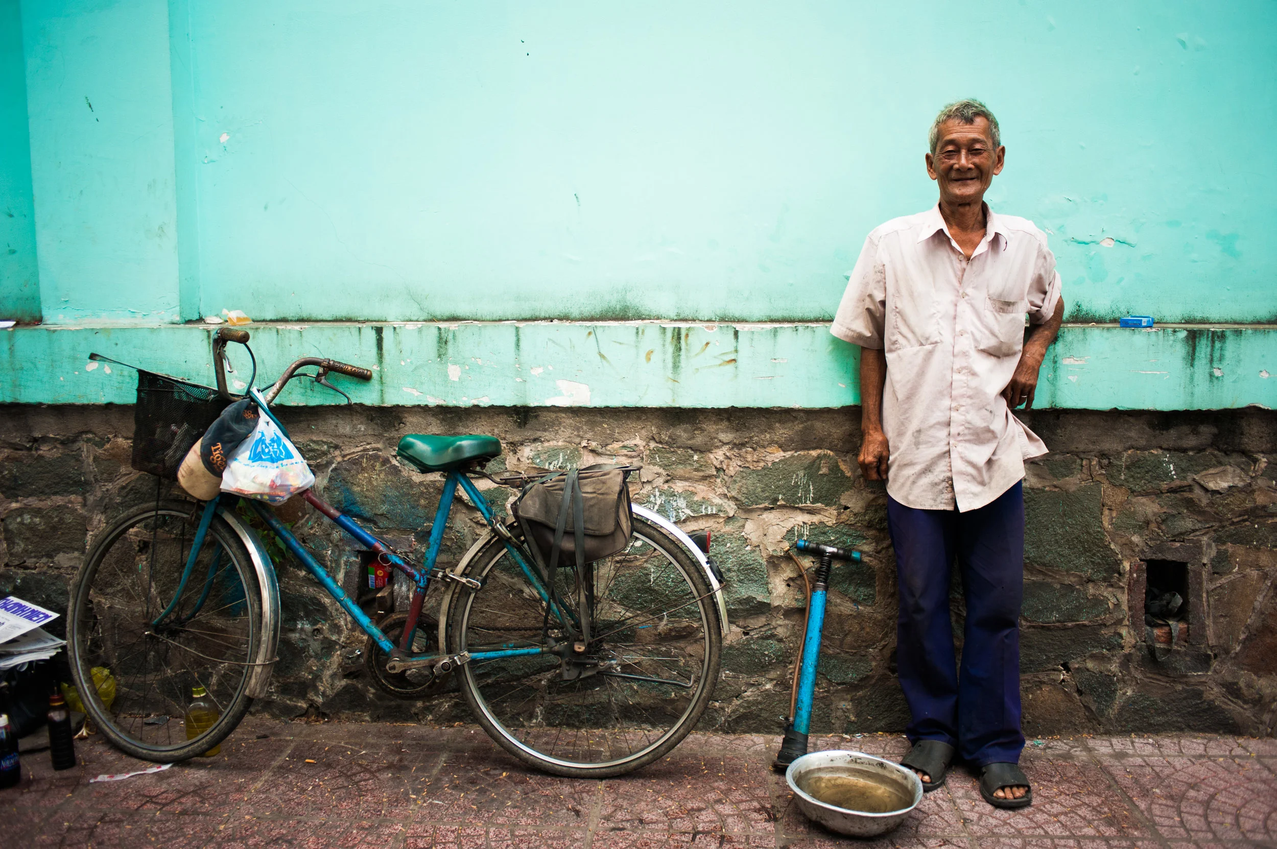 Bicycle Repairman - Saigon, Vietnam