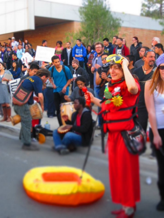 Swimming in Debt , University of California, Riverside, March 4 Student Walk Out, 2011