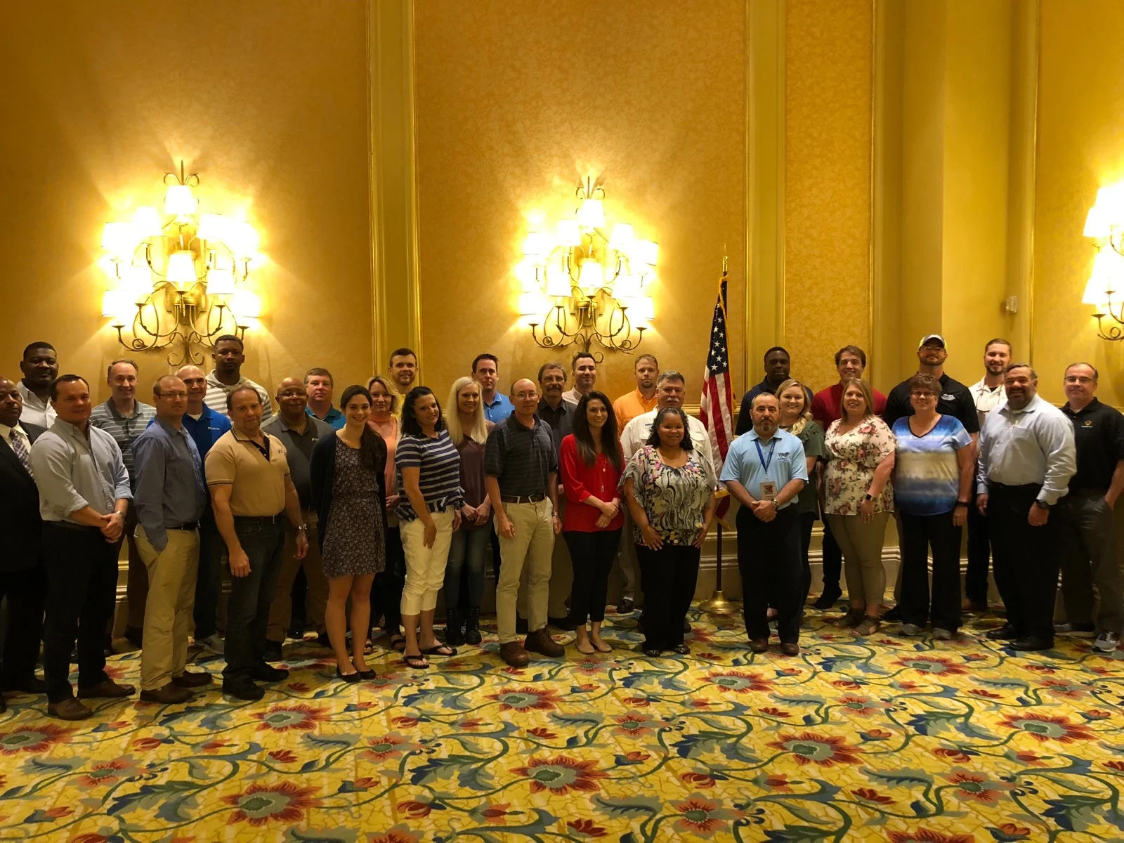 Front Row (Left to Right): Terry Turlington (NASA), Jonathan Stiglet (JACOBS), Arturo Rousseau (FL P&L), Lyndsay Fagan (GE), Marcia Turner (Ascend Performance Materials), Kenneth Weis (Solvay Specialty Polymers), Molly Dunn (Southwire), Heidi Harden (NASA), Americo Pagan (OSHA), Glenda Langley (Battelle Memorial Institute), Lisa Winchester (Raytheon), Brett Calkins (Naval Station Mayport), Daniel Evans (Southwire) Second Row (Left to Right): Ivory Williams (OSHA), Michael Lee (Nucor Steel), John Jaruzel (Solvay Specialty Polymers), Patrick Hood (Rubicon), Darrel Boston (Nucor Steel), Remick Burke (Daikin America), Robert Fisher (Valero), Darla Burge (Coca-Cola), Brandon Hill (Johns Manville), Lillie Pike (Ascend Performance Materials), Chad Verret (Valero), Mark Albright (Delta Air Lines), Shaine Babineaux (Valero), Adam Gray (Hendrickson Trailer Suspensions), William Novas (Covanta Pasco), Artis Pinkney (Dow Chemical), Rachael Evans (RiverTech), Michael Mitchell (Toray Fluorofibers), James Hall (Cintas), Aaron Tomko (Southwire)