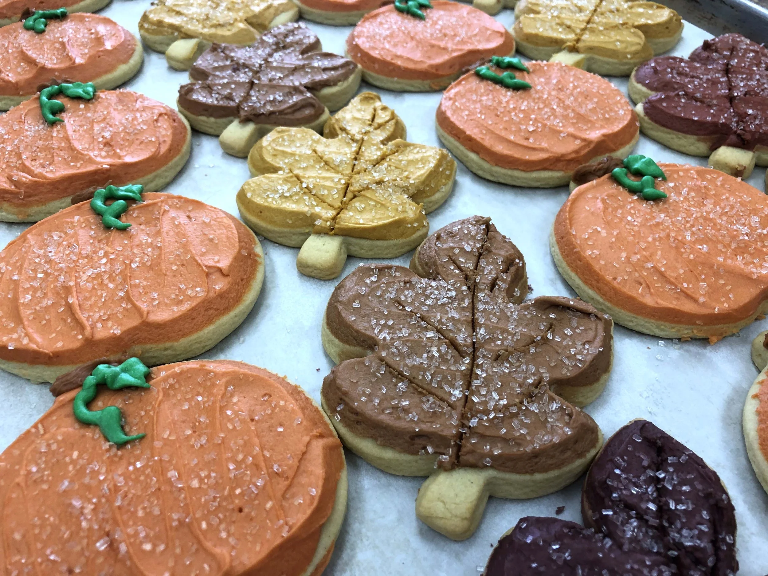 Fall Frosted Sugar Shapes