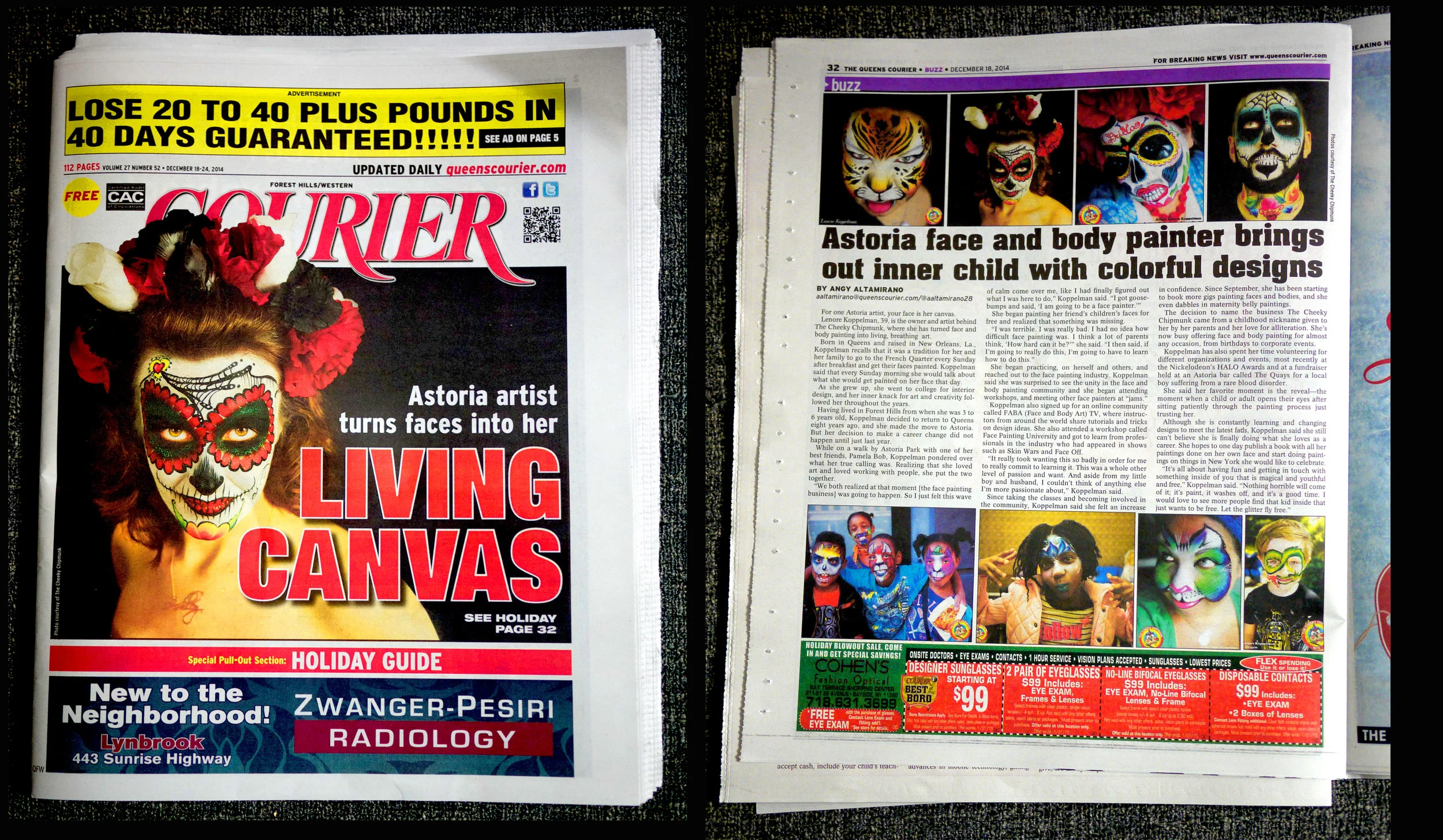 The Cheeky Chipmunk made the cover story of The Queens Courier newspaper this week! To read the interview for yourself, check it out HERE! 