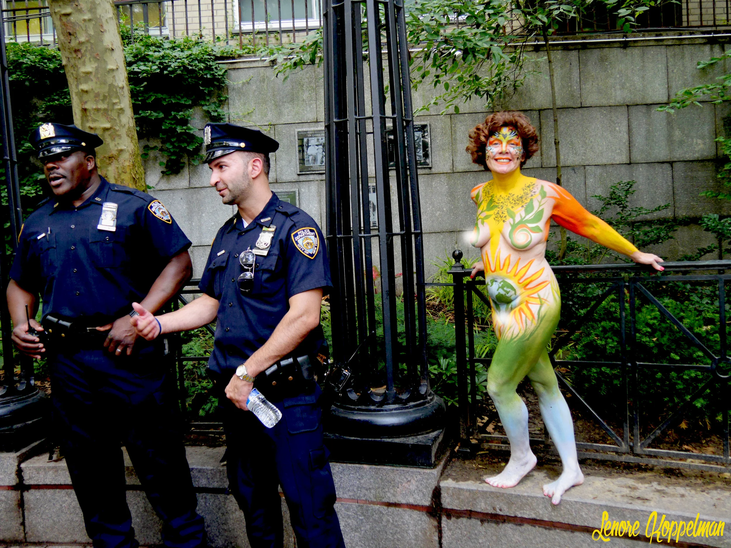 NYC Body Painting Day model 2 cops for FB.jpg