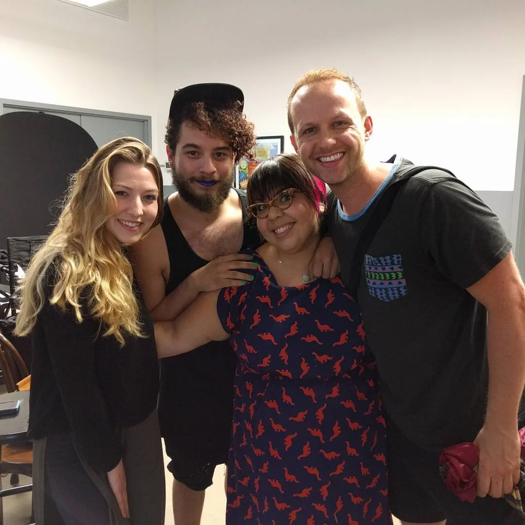 From Left to Right: Rachel Estabrook (beauty makeup for The Oz Project) Ish Peralta and Lenore Koppelman (SFX makeup for The Oz Project) Marty Thomas (hair artist for The Oz Project)