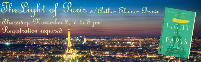 I'll be talking about The Light of Paris and my other books at the Longmont Public Library in Longmont, CO. Register here!