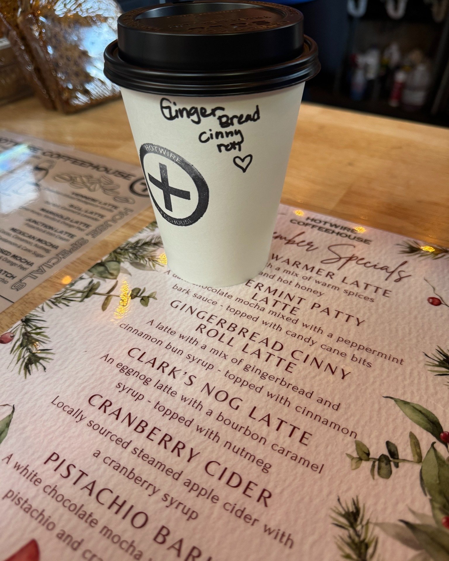 🎄 December Specials Have Arrived! 🎄

Get into the holiday spirit with Hotwire Coffee's festive lineup. Whether you're craving cozy spices, rich chocolate, or nostalgic holiday flavors, we&rsquo;ve got something to warm your hands and your heart:

✨