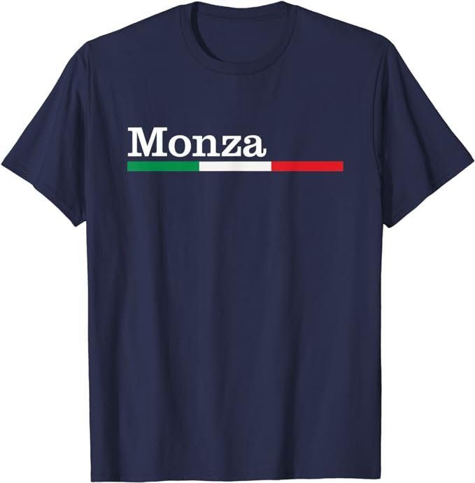 Monza Città Italiana Bandiera Italia Maglietta T-Shirt