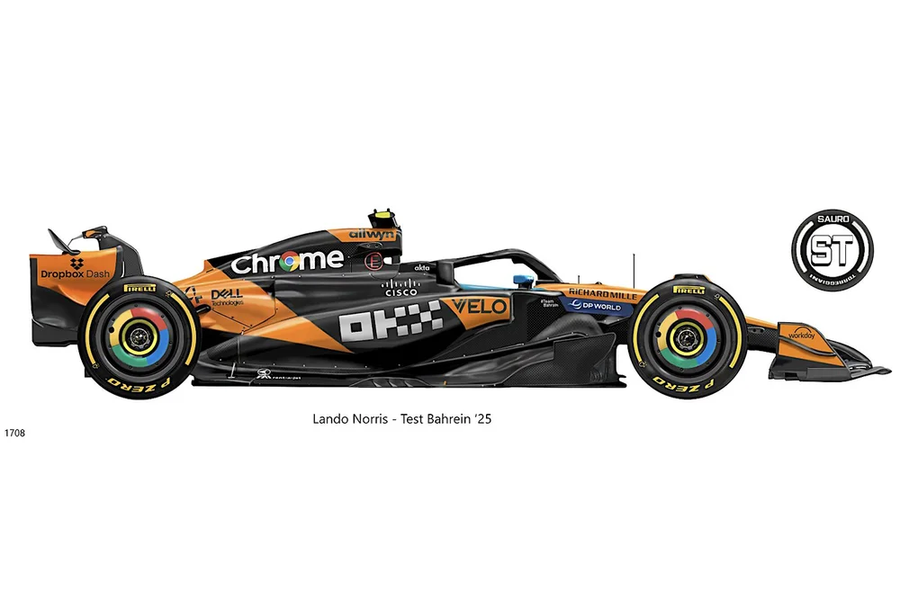 McLaren MCL39 - Lando Norris - 2025 Bahrain tests