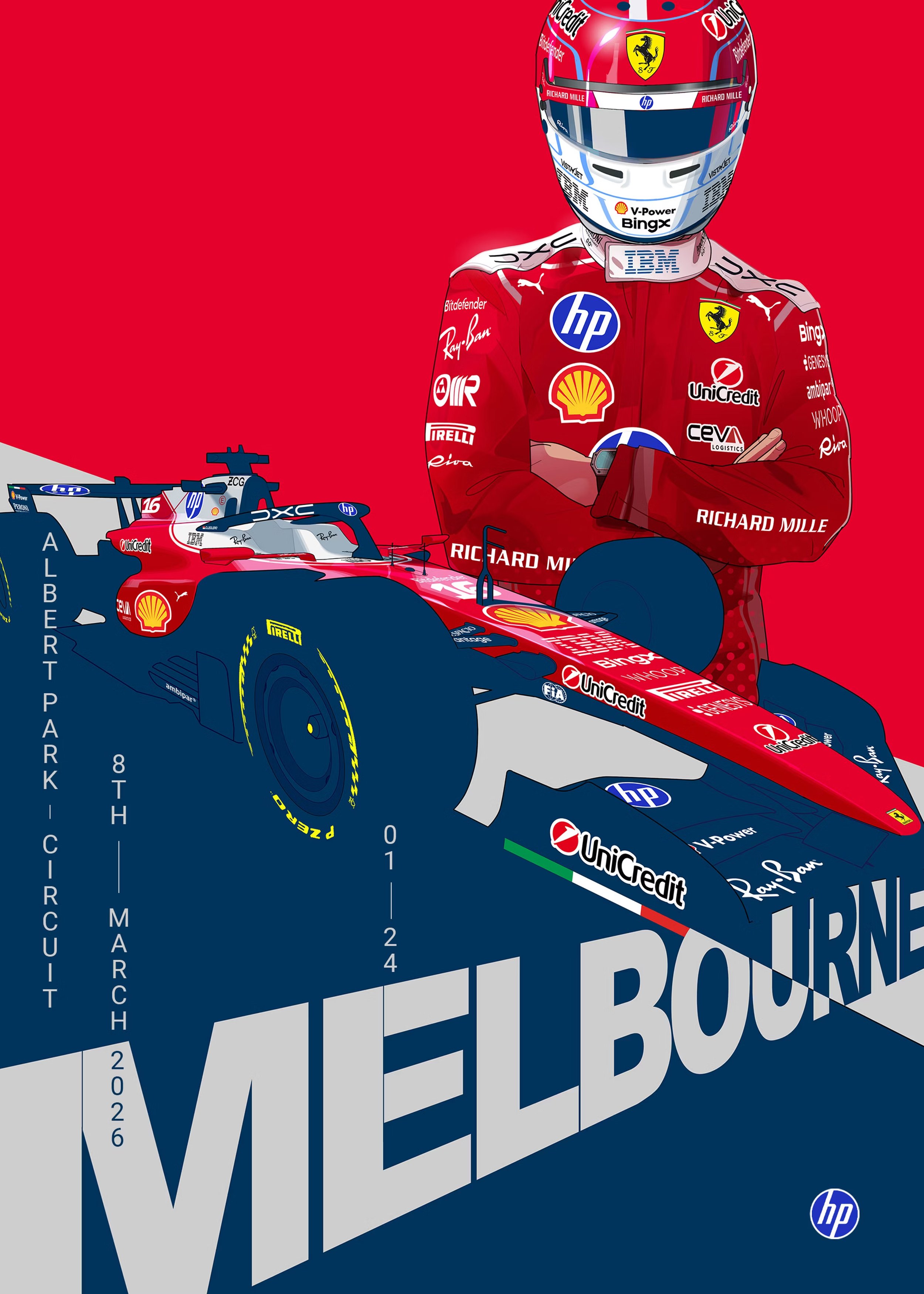 Scuderia Ferrari Australian Grand Prix poster