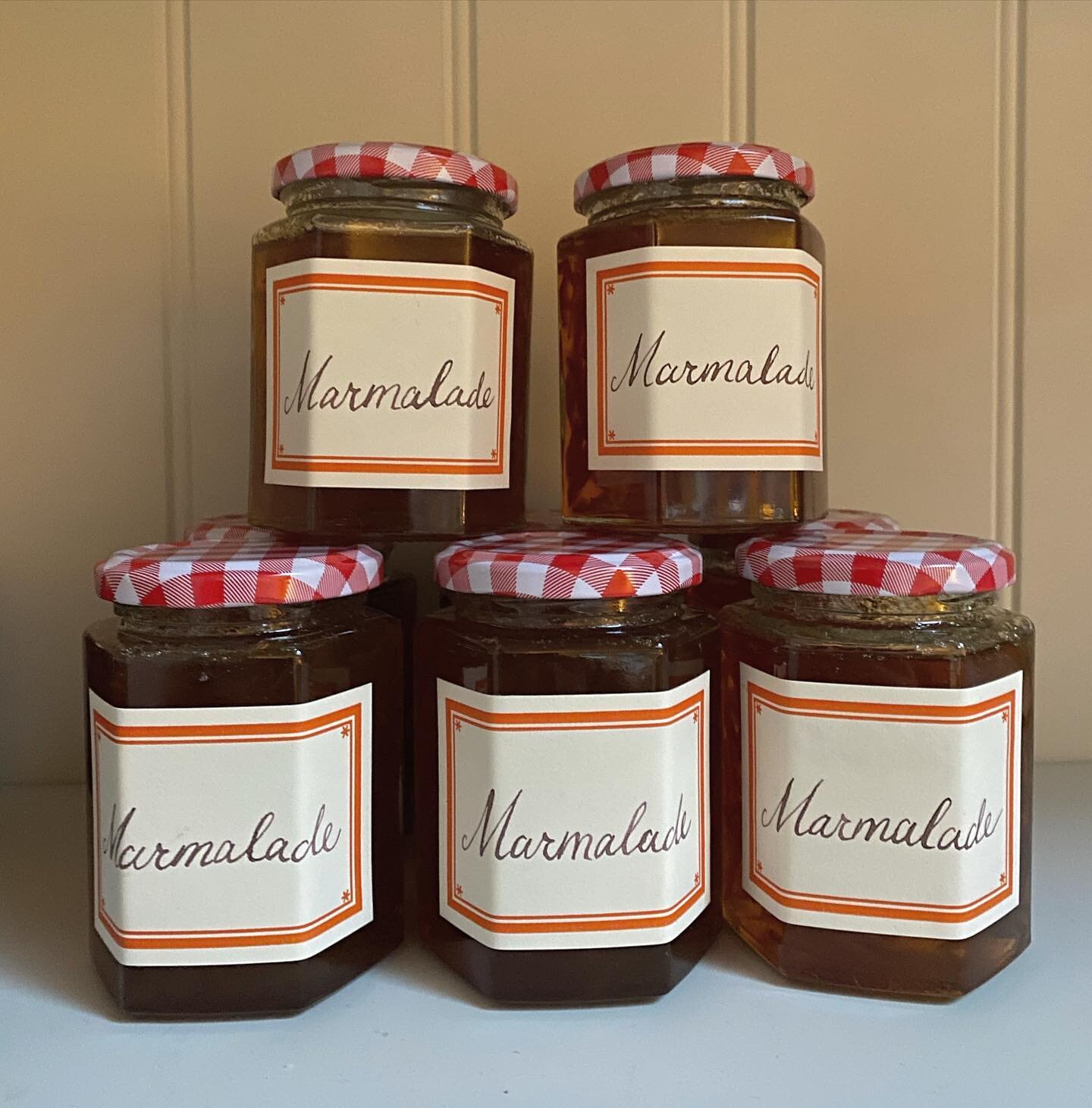 There is nothing I love more than the warm orange fugg in the kitchen when making marmalade. It&rsquo;s the best thing about January.

Seville oranges and an unholy amount of sugar.  2 batches : the first brought to a rolling boil and left until dark