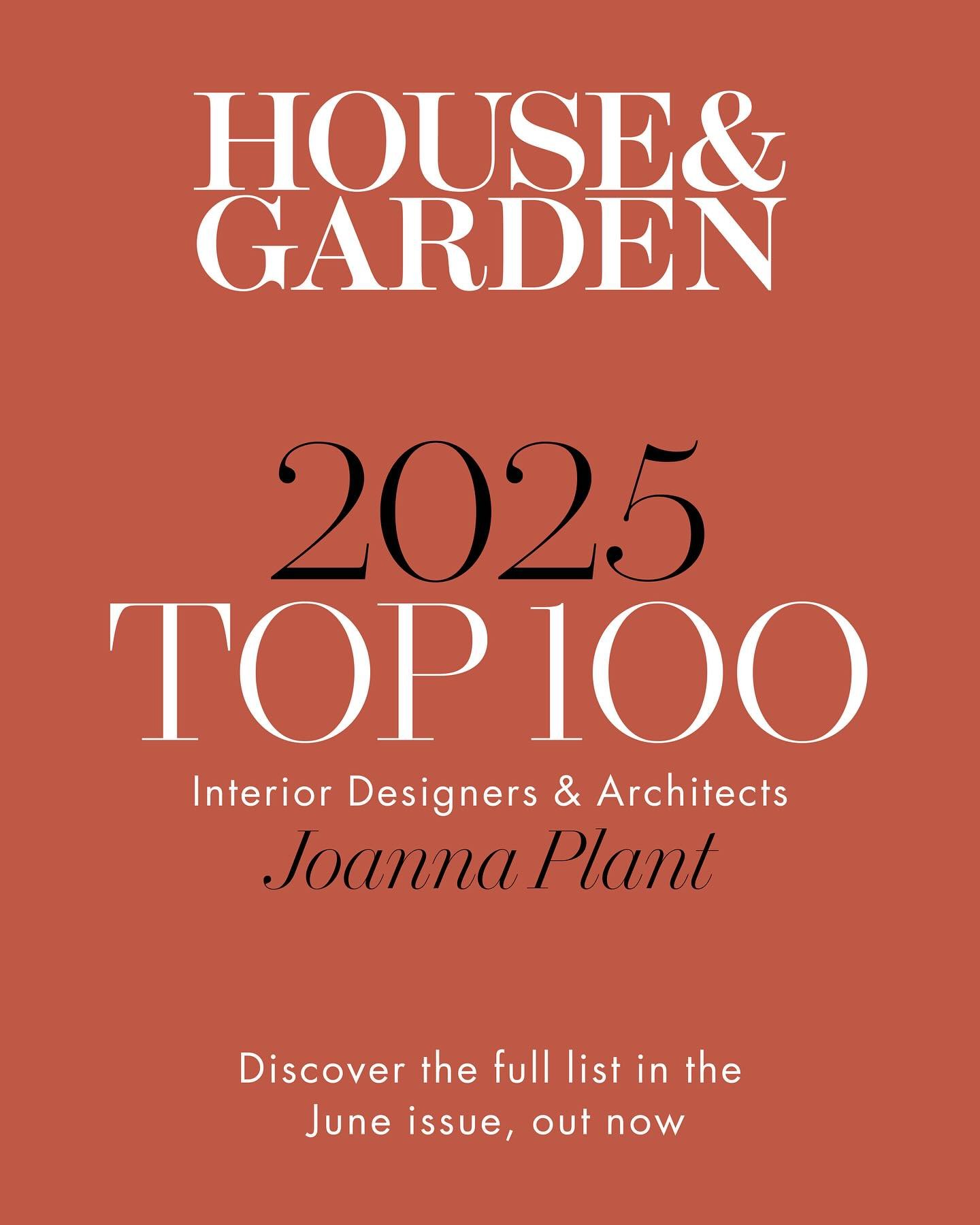 Thank you @houseandgardenuk for once again having us us in your Top 100 it is a thrill and an honour to be included.  Thanks also to @hattabyng @mrdavidnicholls @liz_elliot_hg and everyone at the magazine for all the wonderful issues and to our clien