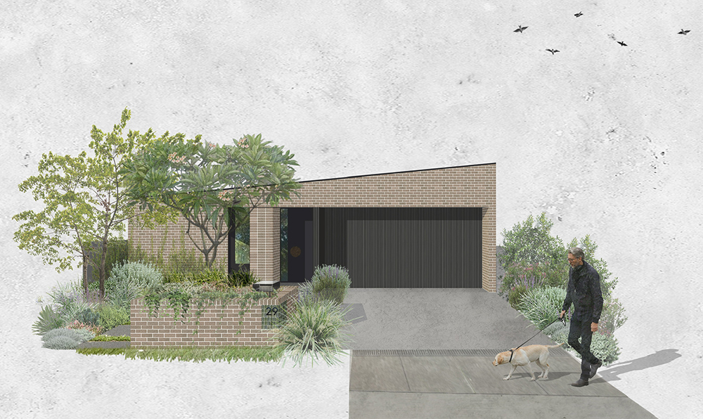 We have recently started work on the design for an exciting new residence in Newcastle. The proposal is based around replacing an existing project home with a more efficient and compact dwelling to suit the needs of a couple. The house is configured as a courtyard scheme, with all the living spaces facing north. The landscaping and gardens form an integral part of the design, allowing multiple garden vistas from all the main living spaces.
