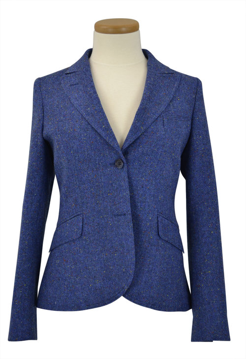 J. McLaughlin, Jackets & Coats, J Mclaughlin Blue Tweed Ardella Jacket  Size Xl