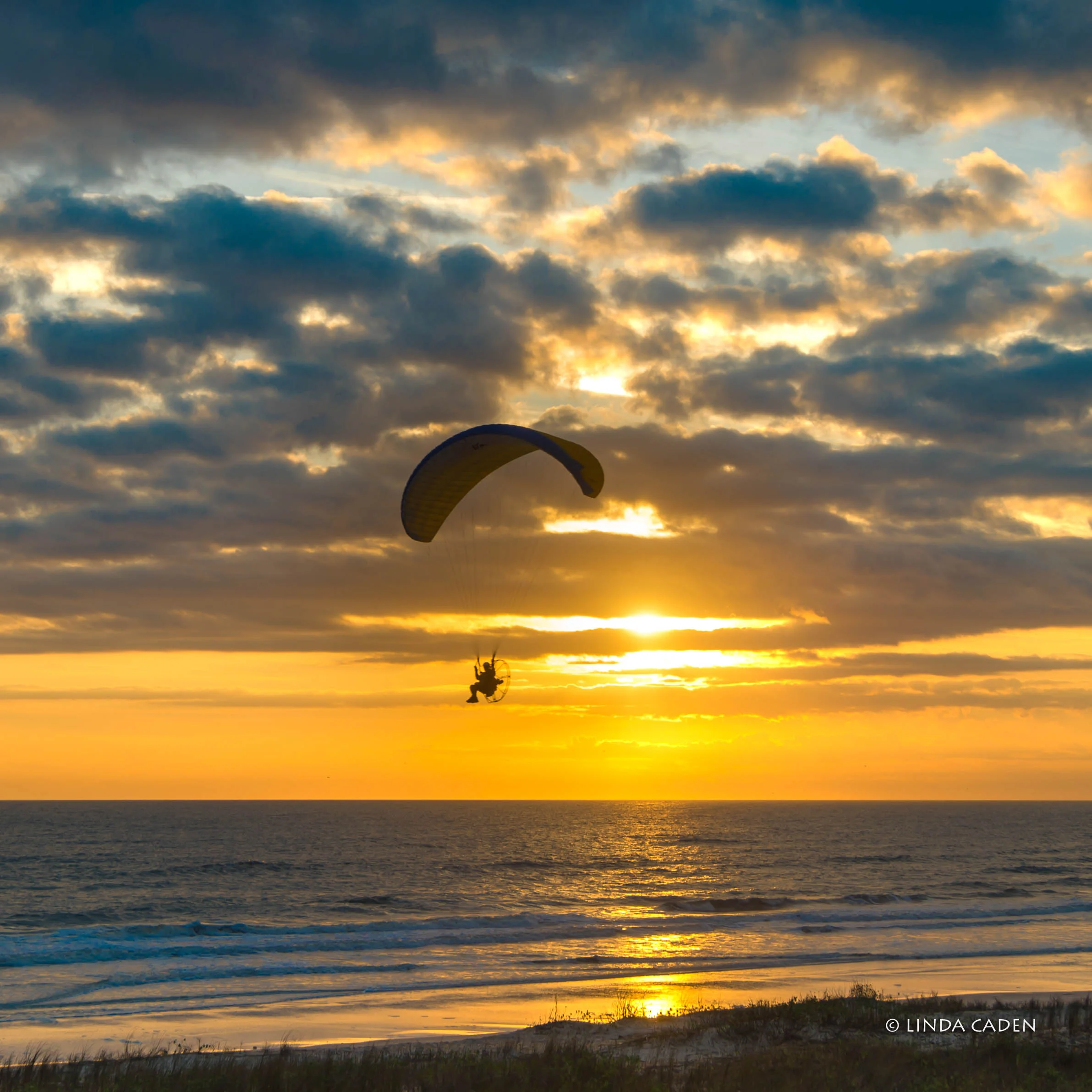 Paragliding into the Sun