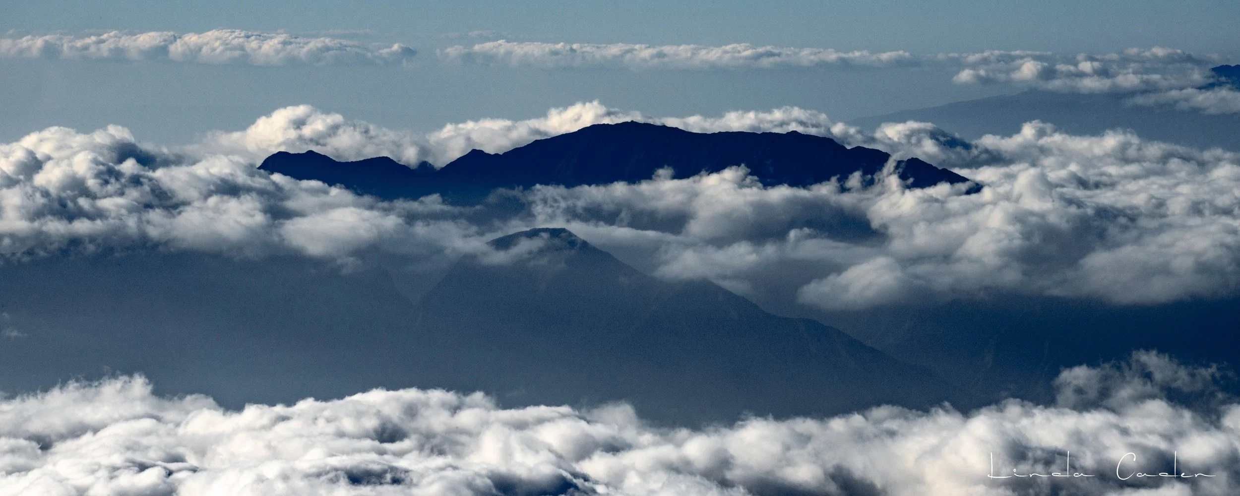 West Maui Mountains Peeking Through the Clouds