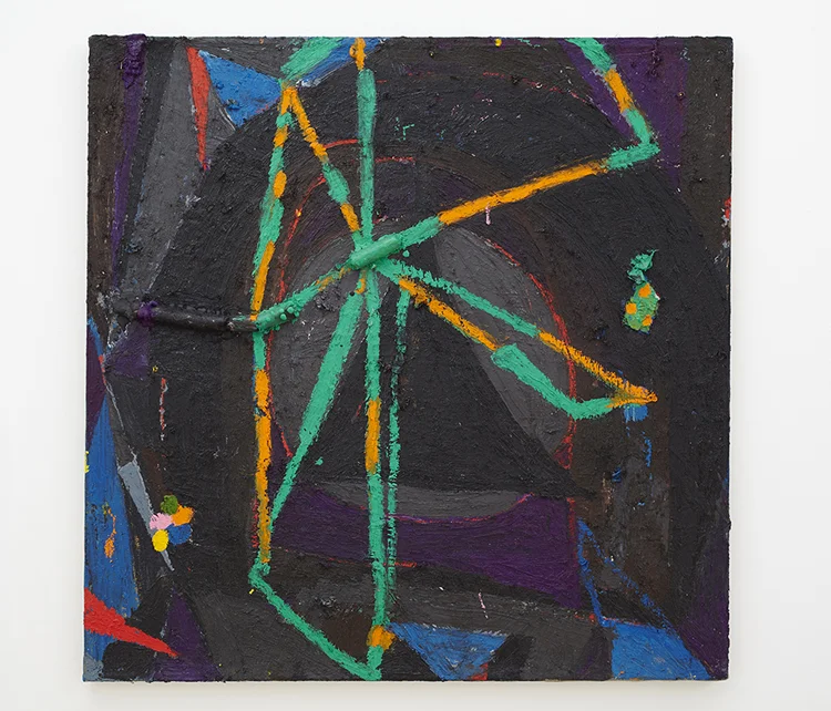 "The Sun Without Yellow" 2013, Oil pigment stick on canvas, 30 x 30 in, 76 x 76 cm