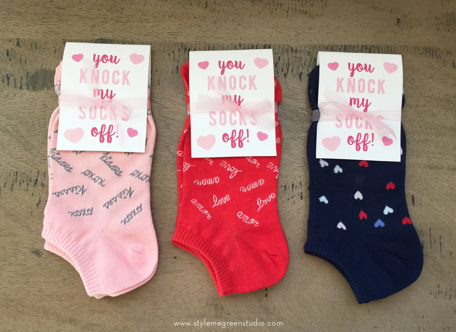 Knock My Socks Off" Valentine Printable — Style Me Green