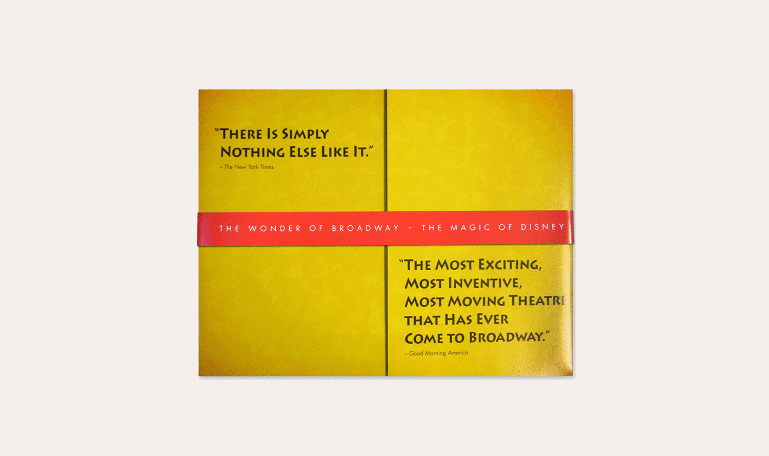 LION KING & MARY POPPINS Group Sales Mailer (12" x 9")