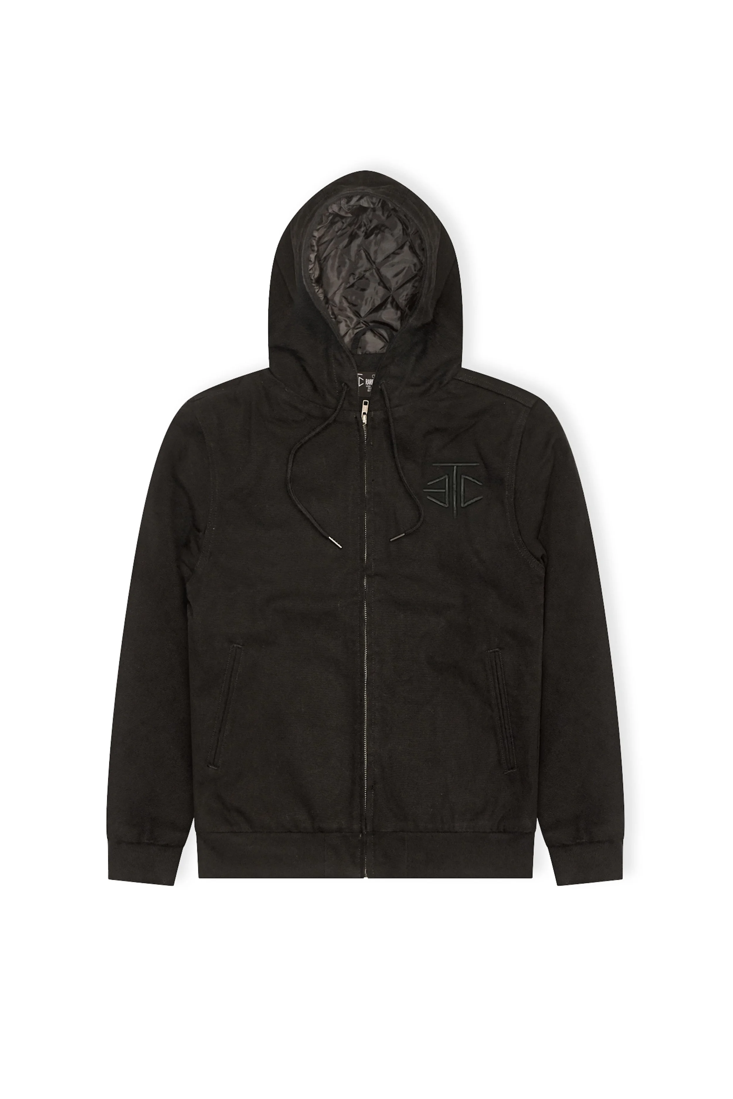 ETC CANVAS HOODED BOMBER (BLACK)