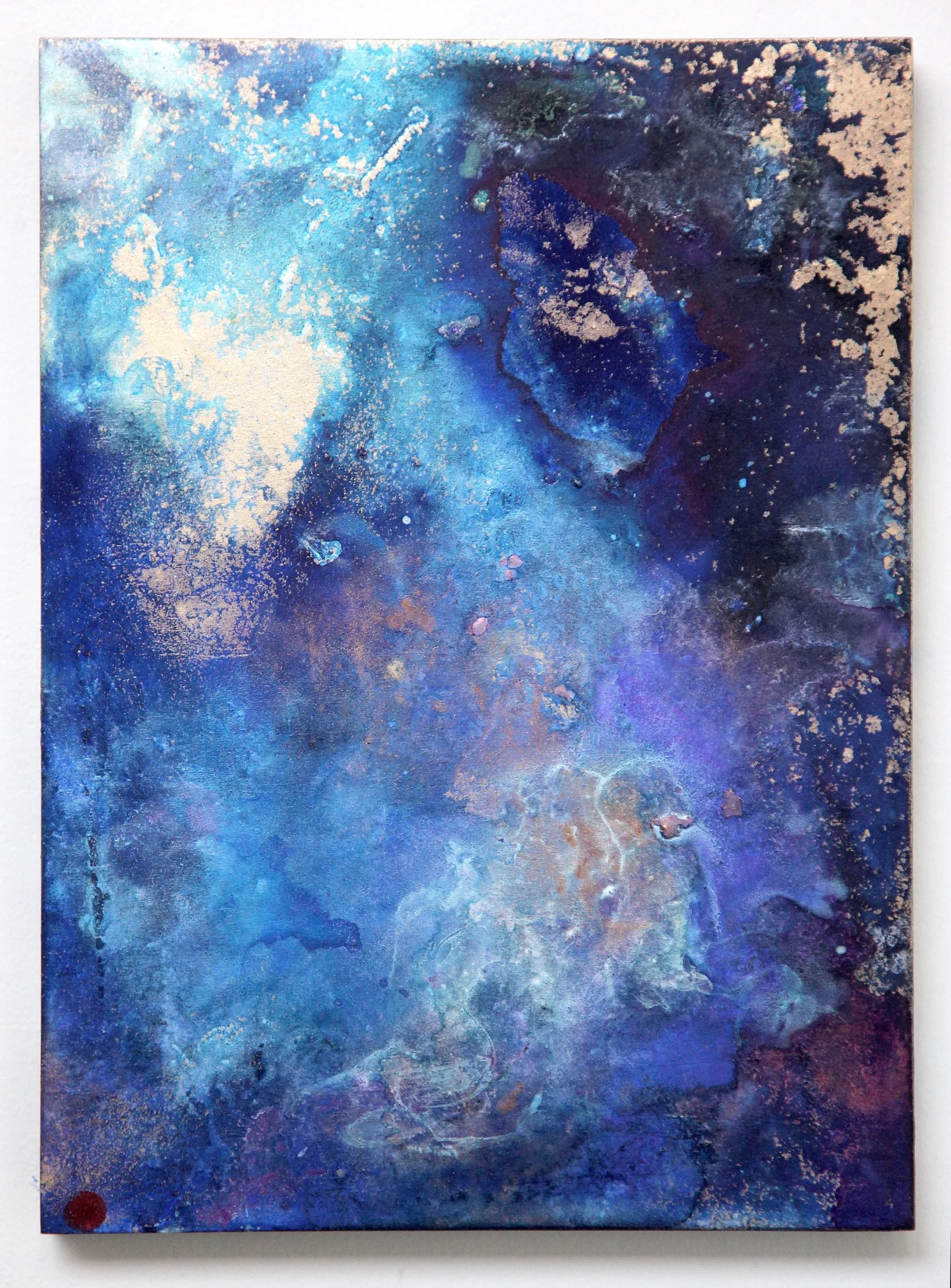 T15 2015 Acrylic and metal powder on board H33.3cm x W24.1cm