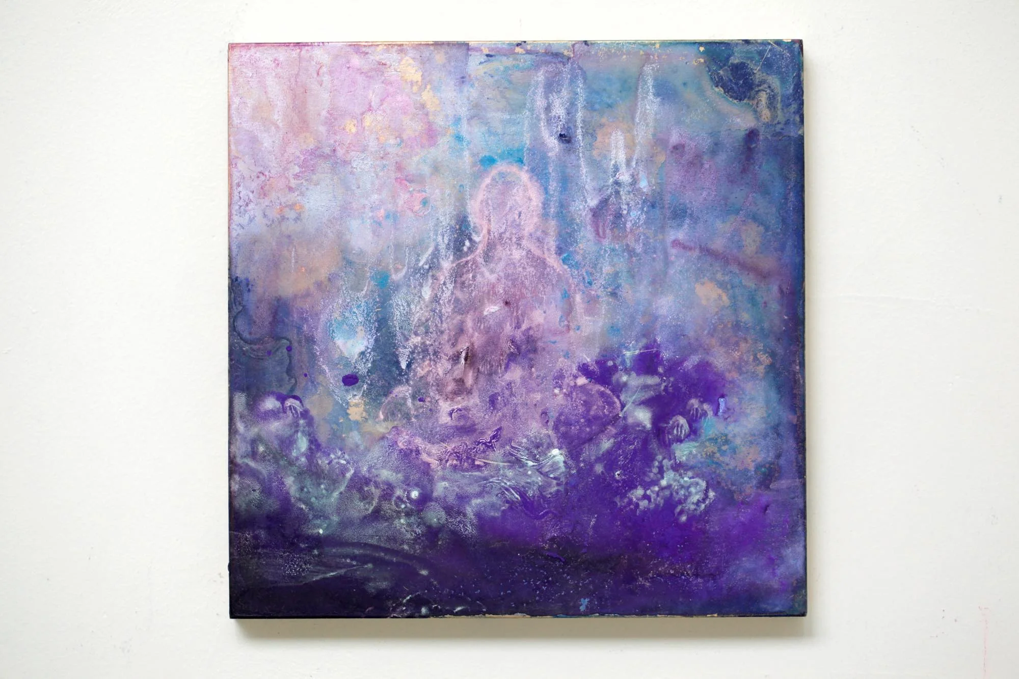 Mindself 2 2016 Acrylic and metallic powder on board H27.3cm x W27.3cm
