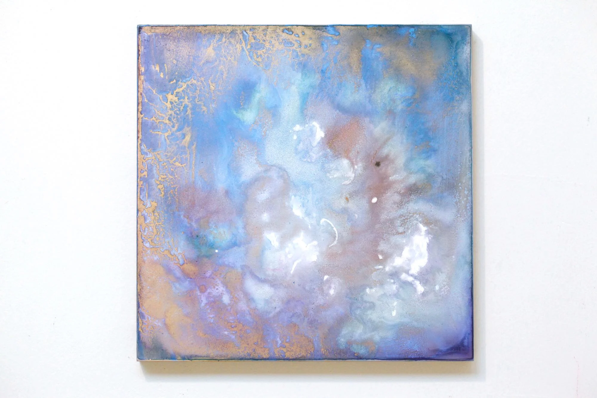 2016 Acrylic and metallic powder on board H27.3cm x W27.3cm