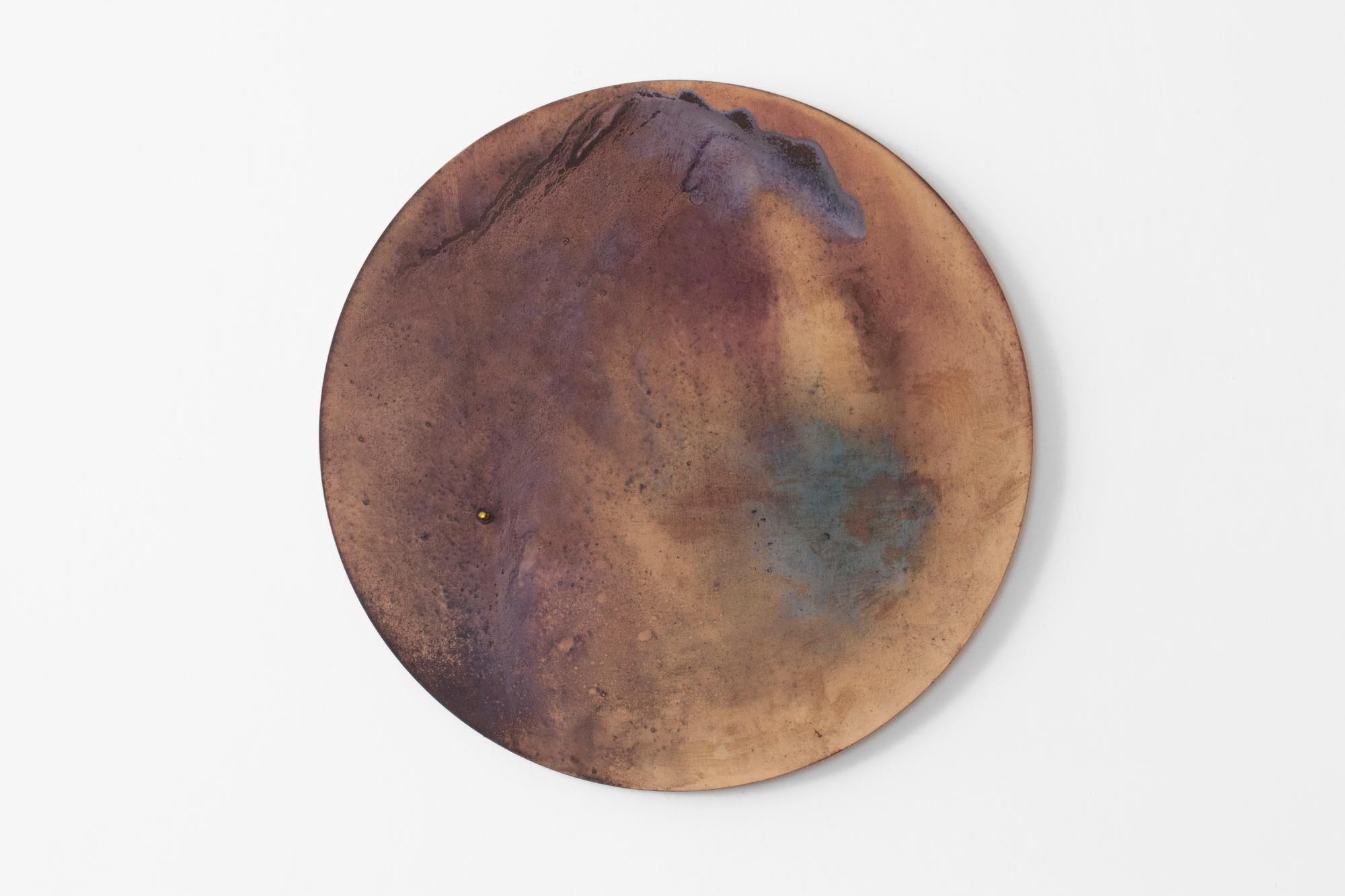 2016 Acrylic ,mineral pigment powder and metallic powder on board 41cm diameter