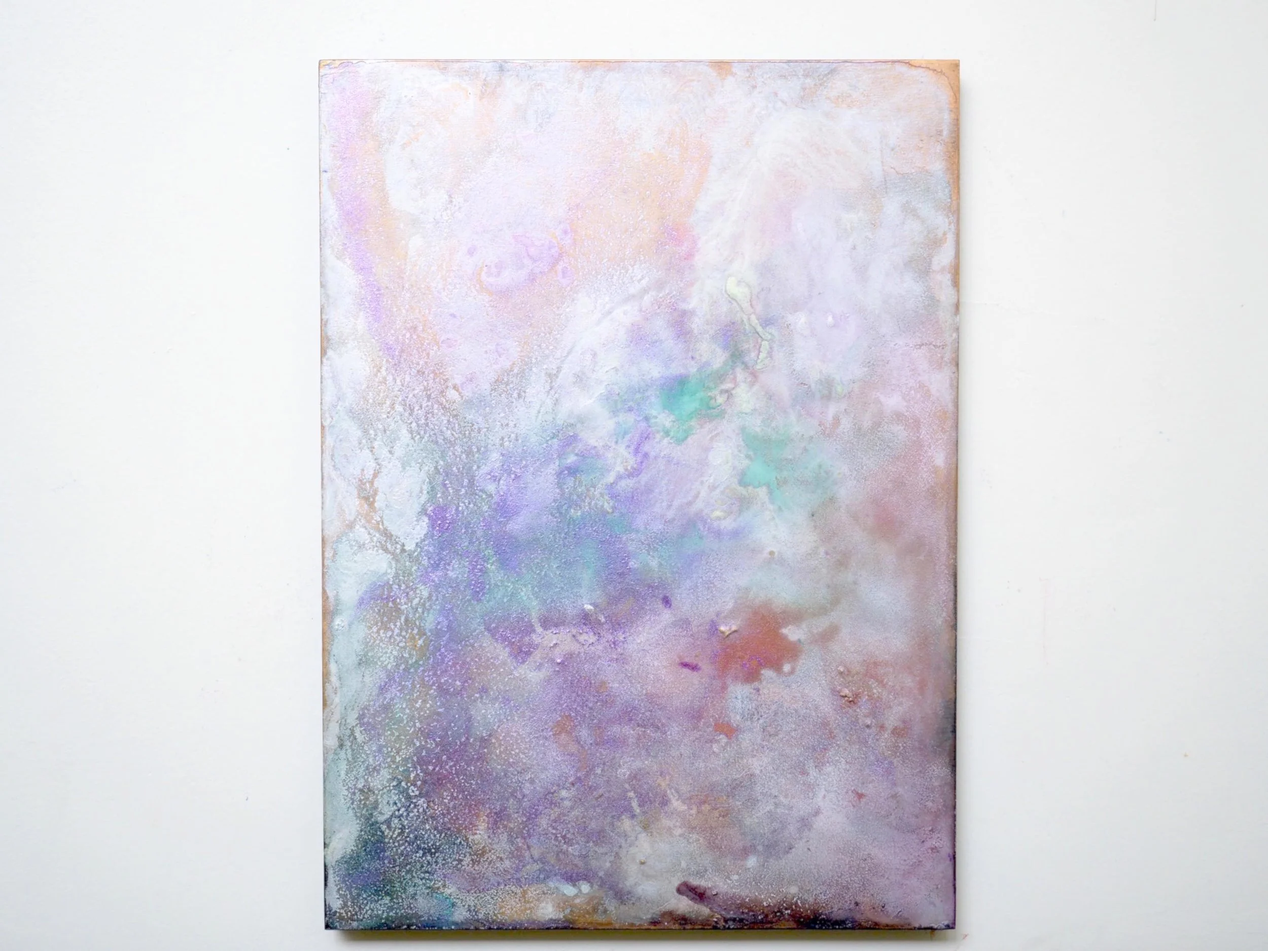 2016 Acrylic ,mineral pigment powder, bronzepowder and aluminum powder on board H45.5cm x W33.3c