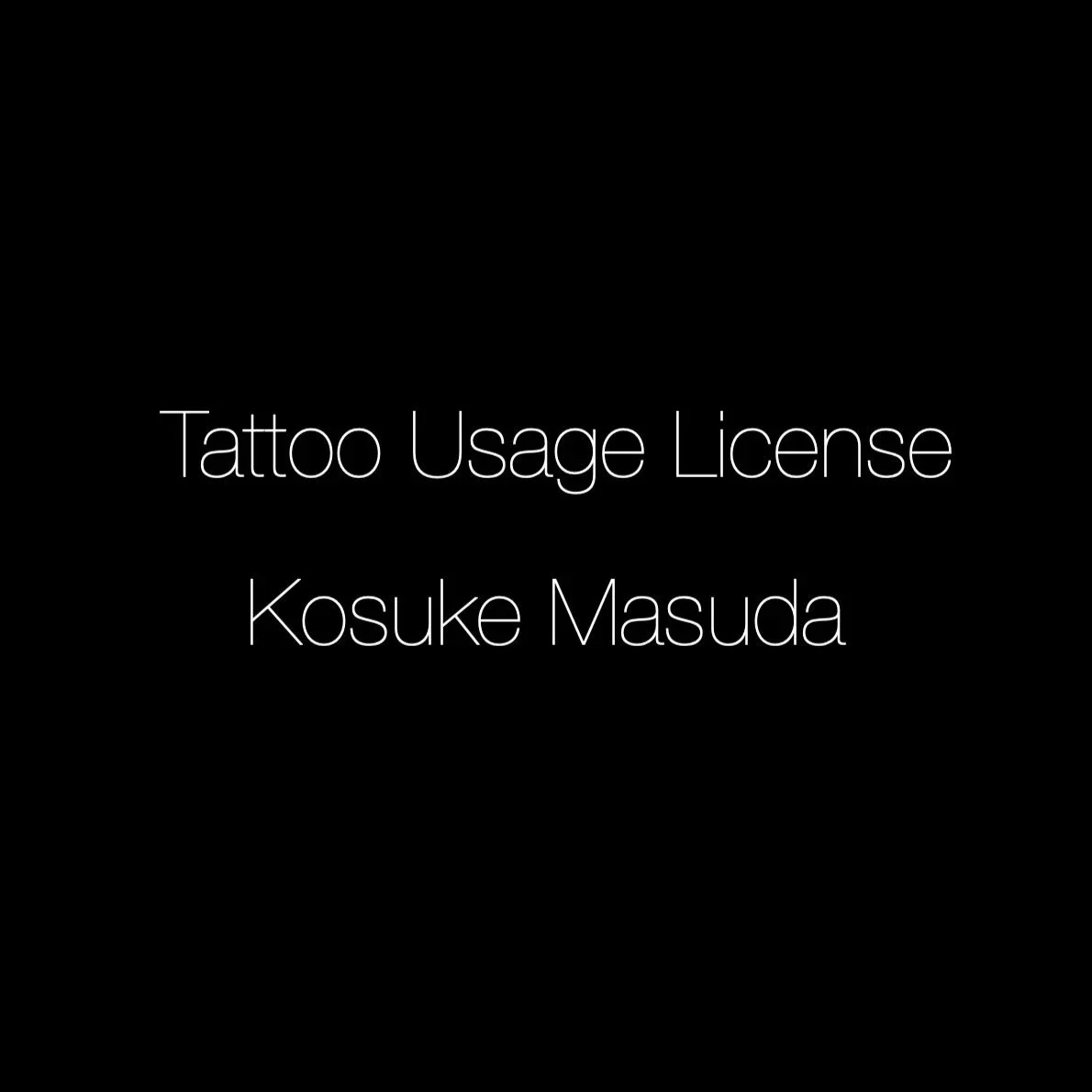 Tattoo Usage License