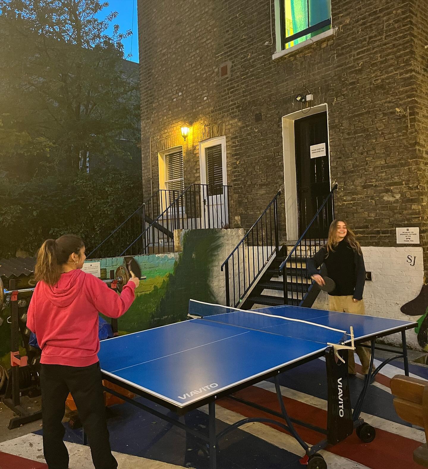 Playing ping pong and spending quality time in our garden area🪴🏓🧡