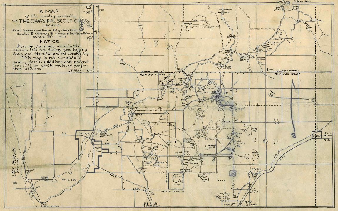 Owasippe Map 1929