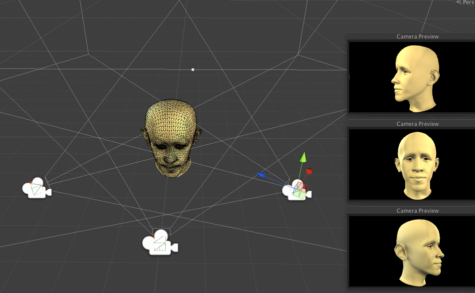 If you have time to take 3 3D scans, these 3 angles are preferable