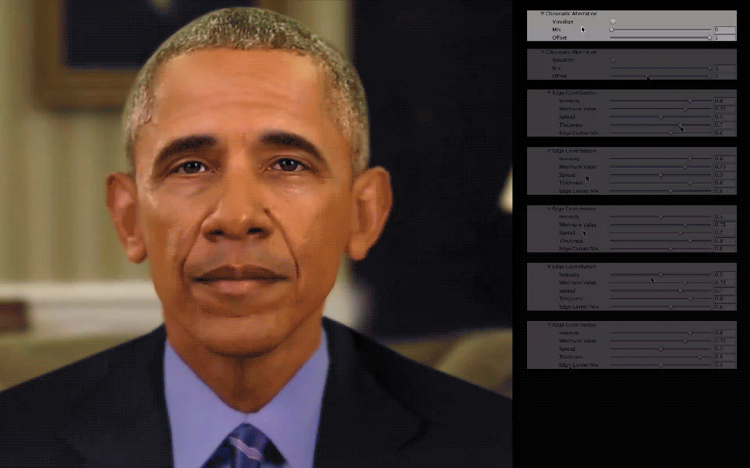Mix - Controls how much of all of the settings under chromatic ABERRATION are going to be shown.