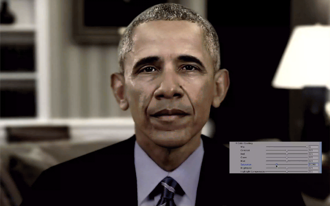 Saturation - Increases or decreases the intensity of color within the scene.