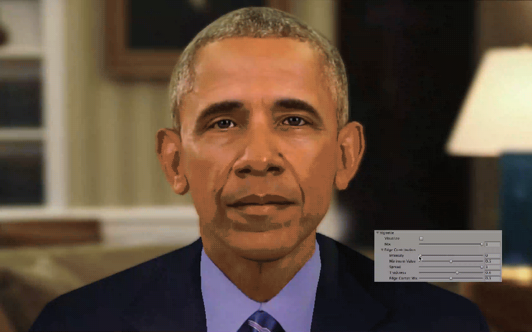 Intensity - Increases or decreases the overall visual severity of all the adjusted settings combined within Edge Contribution.