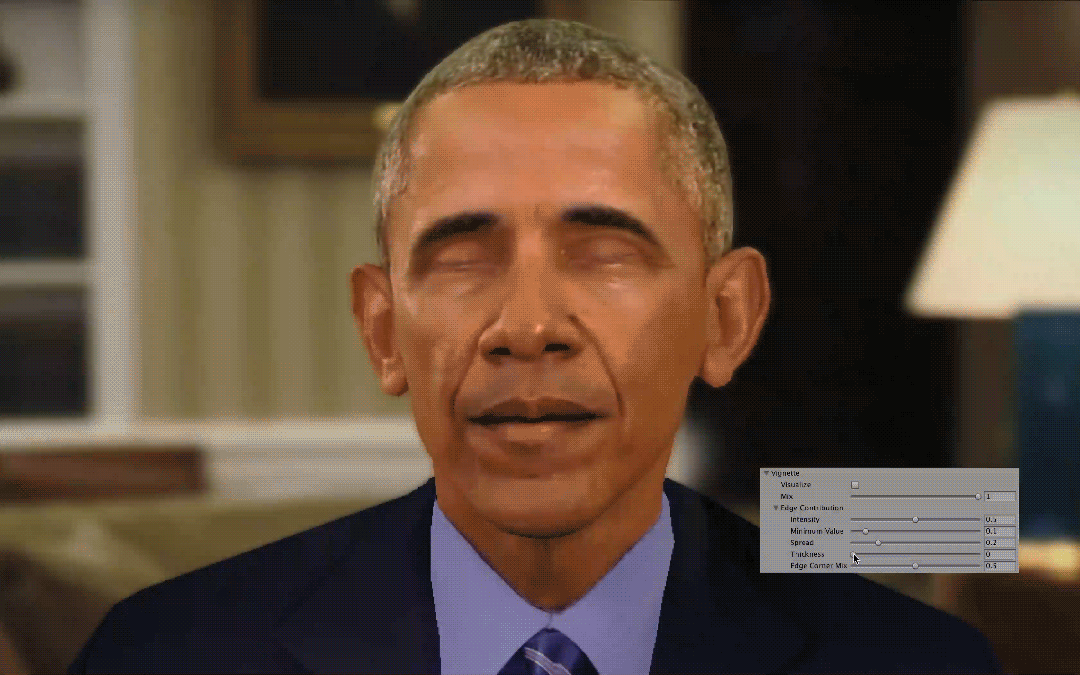 Thickness - INCREASES or decreases the opacity of set vignette.